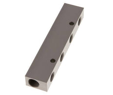 2xG 3/8'' x 4xG 1/4'' Bloque distribuidor de aluminio de una cara 16 barras