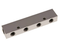 2xG 3/8'' x 4xG 1/4'' Bloque distribuidor de aluminio de una cara 16 barras
