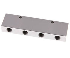 2xG 3/8'' x 8xG 1/4'' Bloque distribuidor de aluminio de doble cara de 16 barras