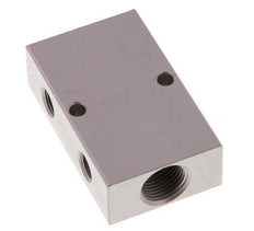 2xG 3/8'' x 2xG 1/8'' Bloque distribuidor de aluminio de una cara 16 barras