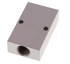2xG 3/8'' x 2xG 1/8'' Bloque distribuidor de aluminio de una cara 16 barras