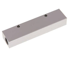 2xG 3/8'' x 4xG 1/8'' Bloque distribuidor de aluminio de una cara 16 barras