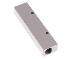 2xG 3/8'' x 4xG 1/8'' Bloque distribuidor de aluminio de una cara 16 barras
