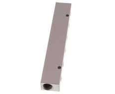 2xG 3/8'' x 6xG 1/8'' Bloque distribuidor de aluminio de una cara 16 barras