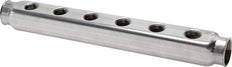 2xG 1'' x 18xG 1/2'' Bloque distribuidor de acero inoxidable de doble cara 10 Bar