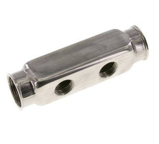 2xG 1'' x 4xG 1/2'' Bloque distribuidor de acero inoxidable de doble cara 10 Bar