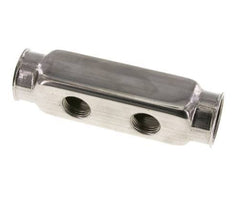 2xG 1'' x 4xG 1/2'' Bloque distribuidor de acero inoxidable de doble cara 10 Bar