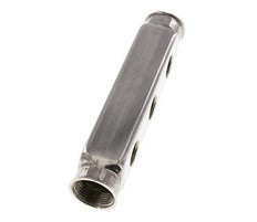 2xG 1'' x 6xG 1/2'' Bloque distribuidor de acero inoxidable de doble cara 10 Bar