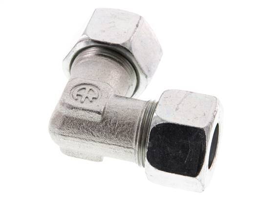 16S Acero zincado Codo de 90 grados Anillo de corte 400 Bar DIN 2353