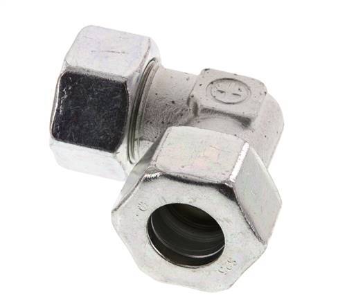 25S Acero zincado Codo de 90 grados Anillo de corte 400 Bar DIN 2353