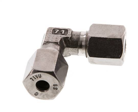 6S Codo de acero inoxidable de 90 grados Anillo de corte 630 Barra DIN 2353