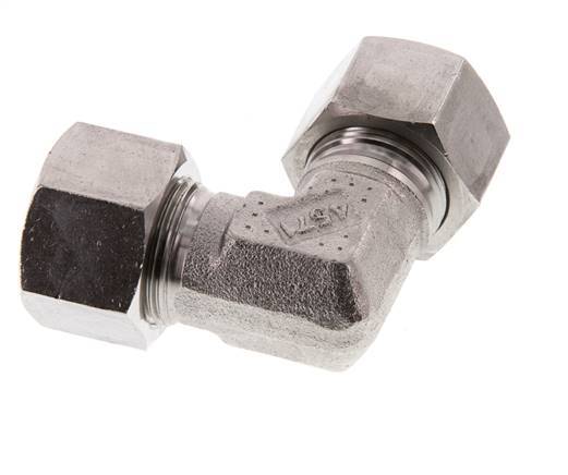 16S Codo de acero inoxidable de 90 grados Anillo de corte 400 Barra DIN 2353