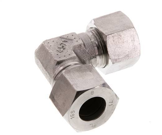 16S Codo de acero inoxidable de 90 grados Anillo de corte 400 Barra DIN 2353