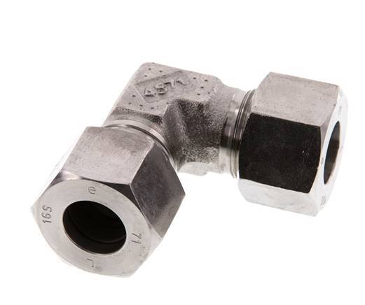 16S Codo de acero inoxidable de 90 grados Anillo de corte 400 Barra DIN 2353