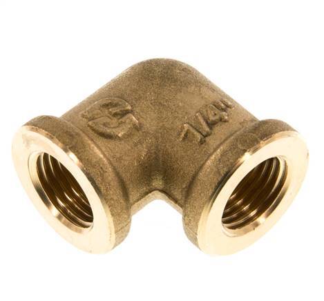 G 1/4'' Brass 90 deg Elbow Fitting 16 Bar [2 Pieces]