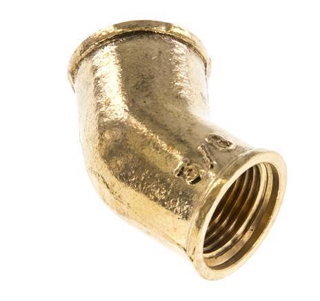 Rp 3/8'' Codo de latón de 45 grados 16 Bar