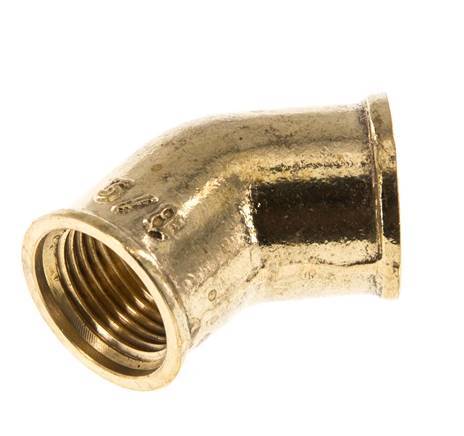 Rp 3/8'' Codo de latón de 45 grados 16 Bar
