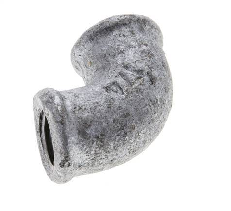 Rp 1/4'' Zinc plated Cast iron 90 deg Elbow Fitting 25 Bar [5 Pieces]