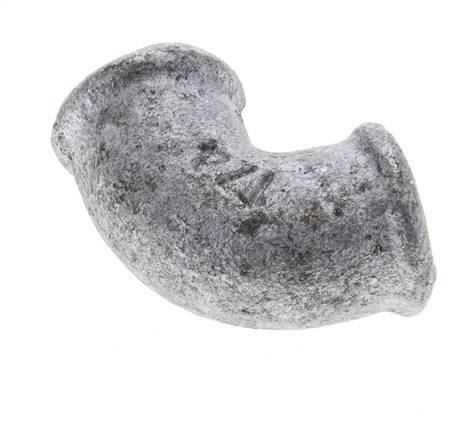 Rp 1/4'' Zinc plated Cast iron 90 deg Elbow Fitting 25 Bar [5 Pieces]