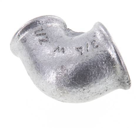 Rp 3/4'' x Rp 1/2'' Zinc plated Cast iron 90 deg Elbow Fitting 25 Bar [5 Pieces]
