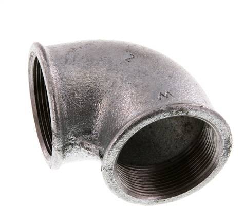 Rp 2'' Hierro fundido zincado Codo de 90 grados 25 Bar