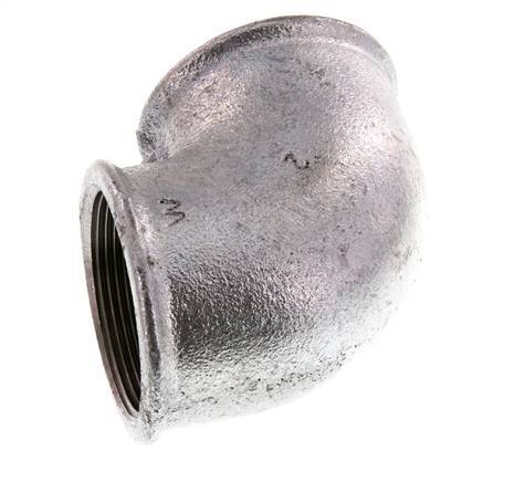 Rp 2'' Hierro fundido zincado Codo de 90 grados 25 Bar