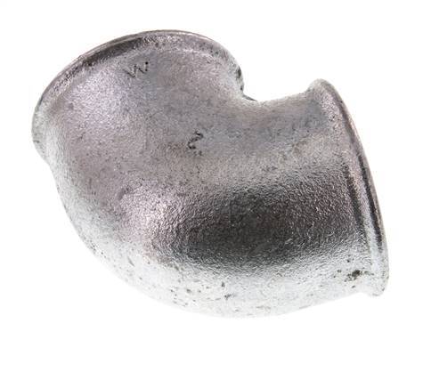 Rp 2'' Hierro fundido zincado Codo de 90 grados 25 Bar