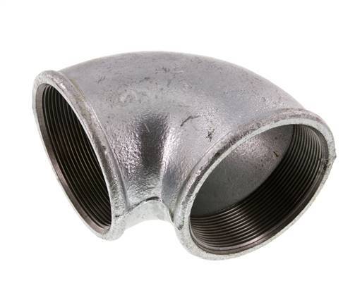Rp 3'' Hierro fundido galvanizado Codo de 90 grados 25 Bar
