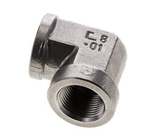 3/4'' NPT Codo de 90 grados de acero inoxidable 170 Bar - Hidráulico