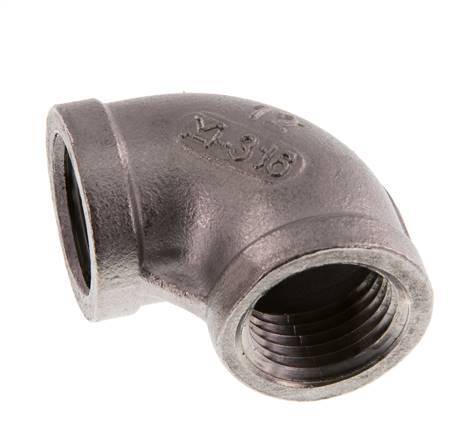 codo de 90 grados de acero inoxidable de 1/2'' NPT 16 Bar