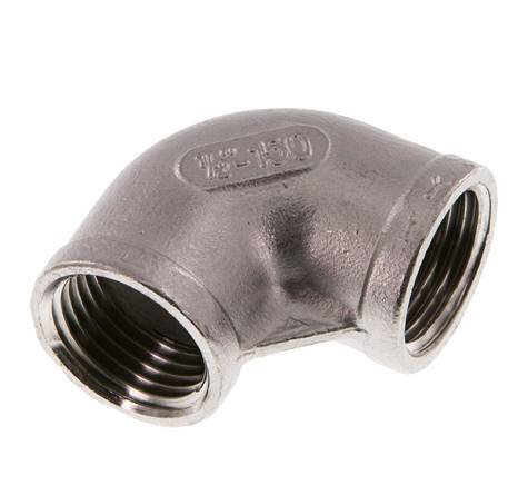 Rp 1/2'' Stainless steel 90 deg Elbow Fitting 10 Bar [2 Pieces]