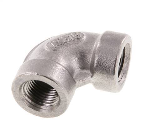 1/8'' NPT Stainless steel 90 deg Elbow Fitting 16 Bar [2 Pieces]