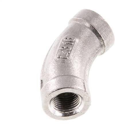 Rp 1/8'' Stainless steel 45 deg Elbow Fitting 16 Bar [2 Pieces]