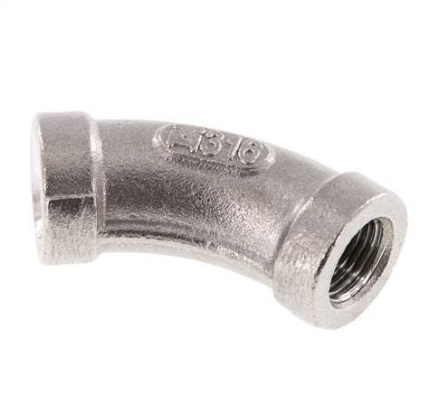 Rp 1/8'' Stainless steel 45 deg Elbow Fitting 16 Bar [2 Pieces]