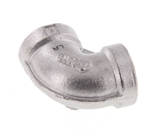 codo de 90 grados de acero inoxidable de 3/8'' NPT 16 Bar