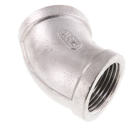 Rp 1'' Codo de acero inoxidable de 45 grados 16 Bar