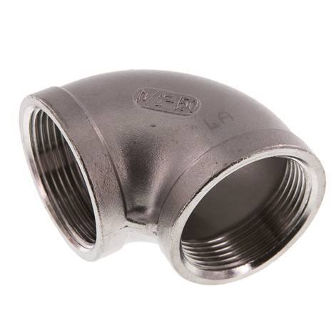 Rp 1 1/2'' Codo de 90 grados de acero inoxidable 16 Bar