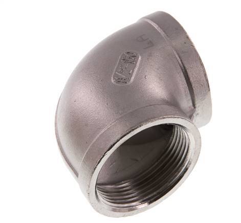 Rp 1 1/2'' Codo de 90 grados de acero inoxidable 16 Bar