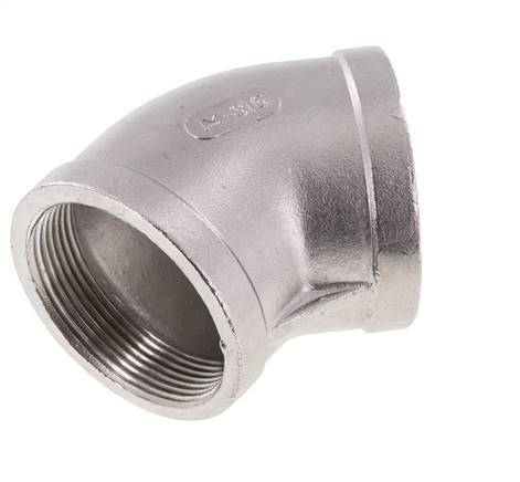 Rp 2'' Acero inoxidable 45 grados Codo 16 Bar