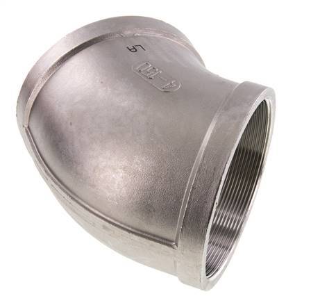 Rp 4'' Codo de acero inoxidable de 45 grados 16 Bar