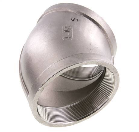 Rp 4'' Codo de acero inoxidable de 45 grados 16 Bar