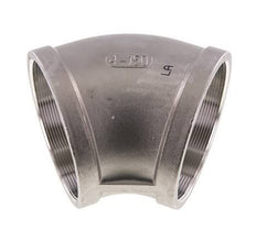 Rp 4'' Codo de acero inoxidable de 45 grados 16 Bar