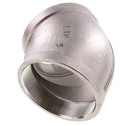 Rp 4'' Codo de acero inoxidable de 45 grados 16 Bar