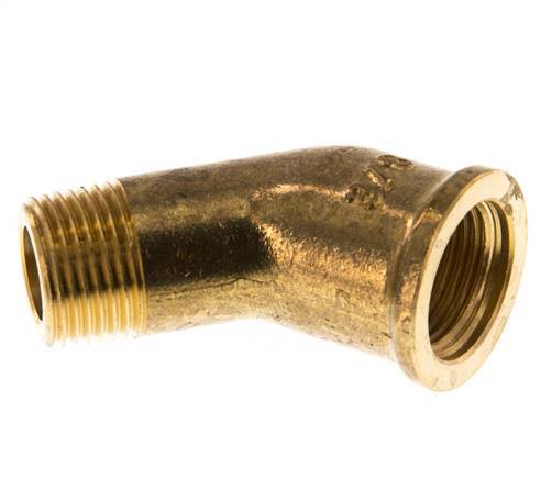 Rp 3/8'' x R 3/8'' F/M Brass 45 deg Elbow Fitting 16 Bar