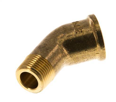 Rp 3/8'' x R 3/8'' F/M Brass 45 deg Elbow Fitting 16 Bar