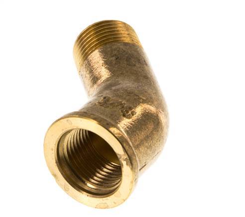 Rp 3/8'' x R 3/8'' F/M Brass 45 deg Elbow Fitting 16 Bar