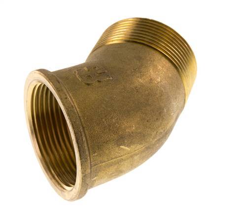 Rp 1 1/2'' x R 1 1/2'' F/M Brass 45 deg Elbow Fitting 16 Bar