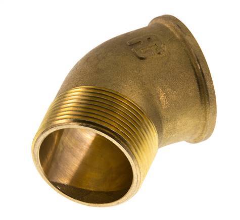 Rp 1 1/2'' x R 1 1/2'' F/M Brass 45 deg Elbow Fitting 16 Bar