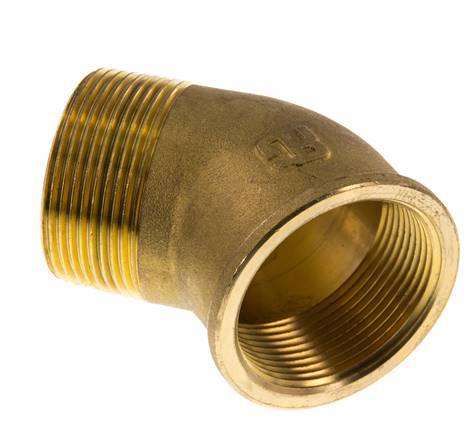 Rp 1 1/2'' x R 1 1/2'' F/M Brass 45 deg Elbow Fitting 16 Bar