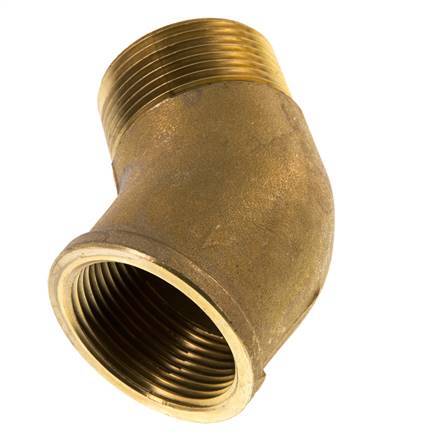 Rp 1 1/4'' x R 1 1/4'' F/M Brass 45 deg Elbow Fitting 16 Bar